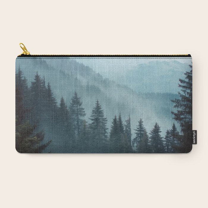 Misty Pine Forest Carry All Pouch Gallery Image 2