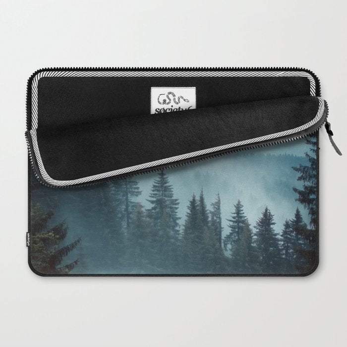 Misty Pine Forest Laptop Sleeve Gallery Image 2