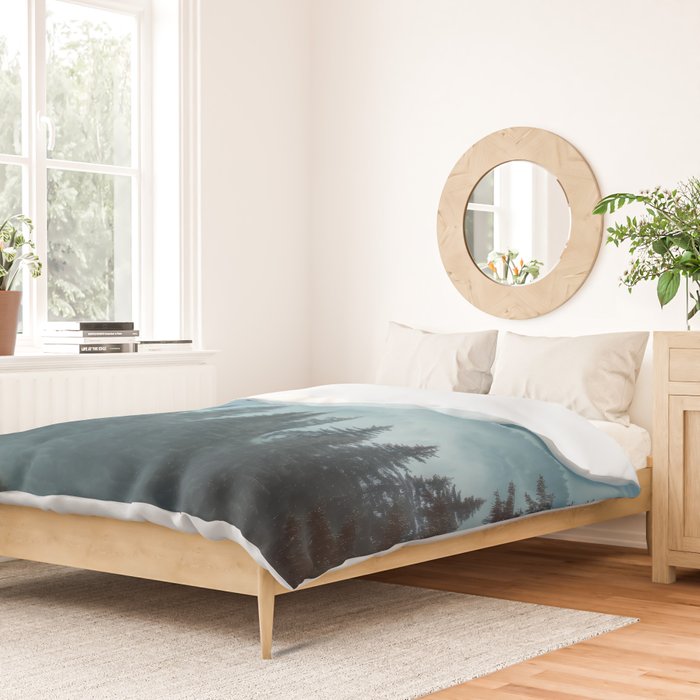 Misty Pine Forest Duvet Cover Gallery Image 2