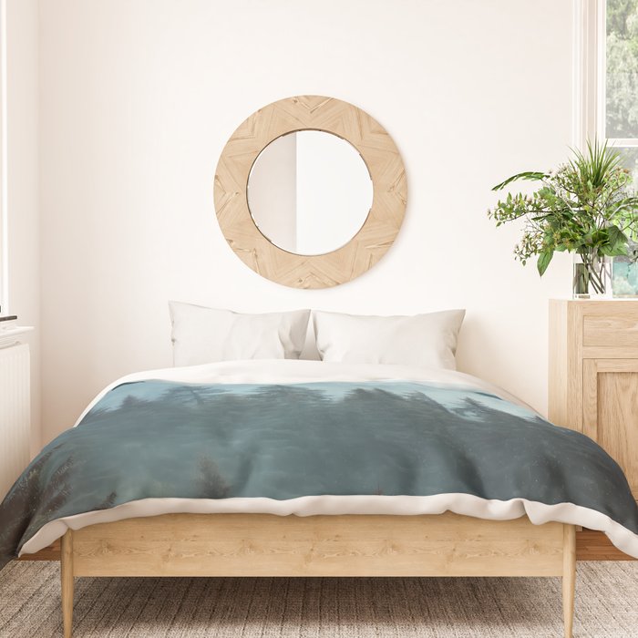 Misty Pine Forest Duvet Cover Gallery Image 3