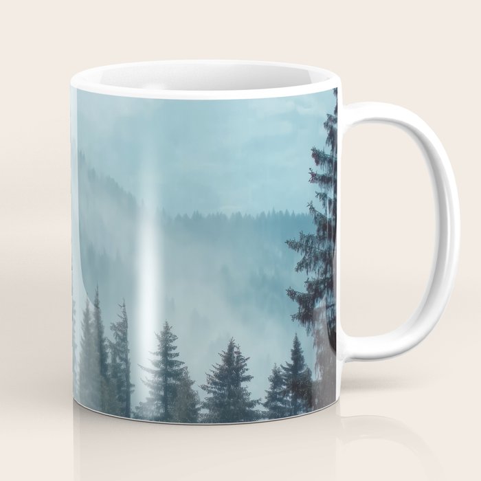 Misty Pine Forest Coffee Mug Gallery Image 1