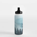 Misty Pine Forest Water Bottle Gallery Image 2