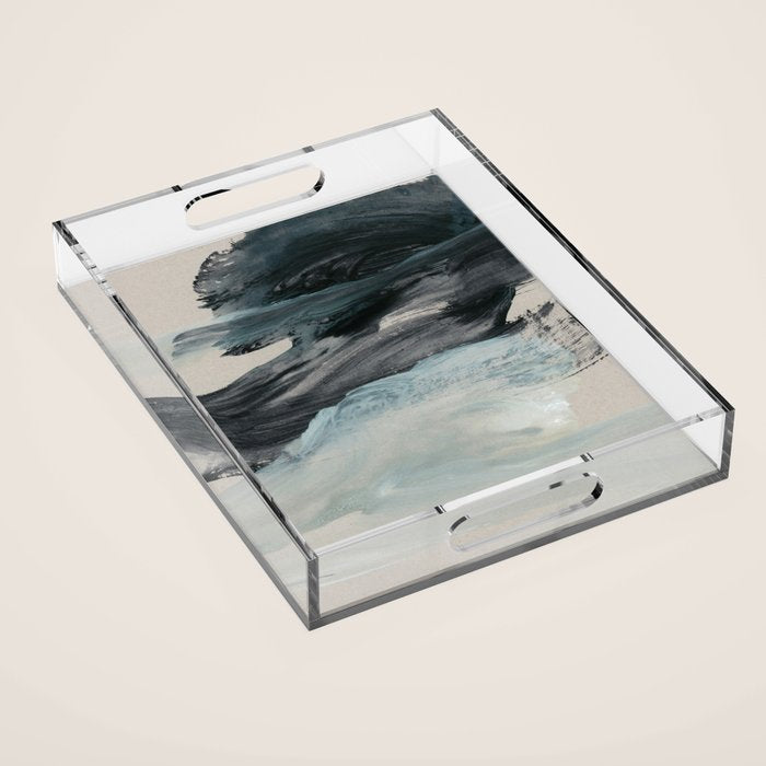 minimal brushstrokes 3 Acrylic Tray Gallery Image 1