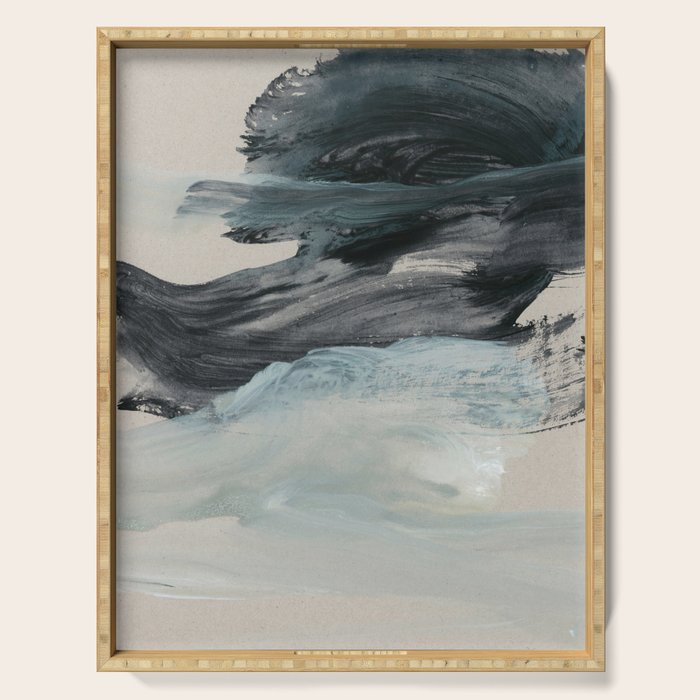 minimal brushstrokes 3 Serving Tray Gallery Image 1