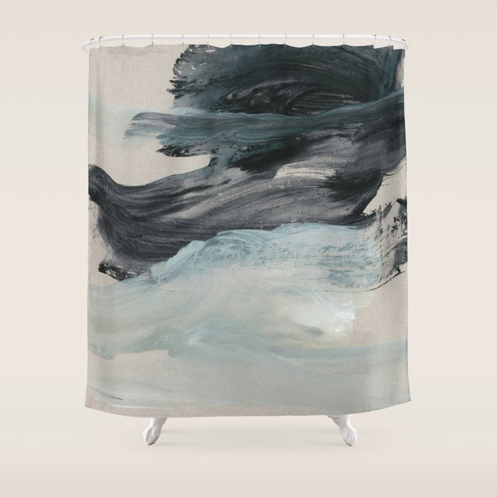 minimal brushstrokes 3 Shower Curtain Gallery Image 1