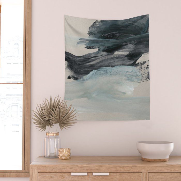 minimal brushstrokes 3 Wall Tapestry Gallery Image 2