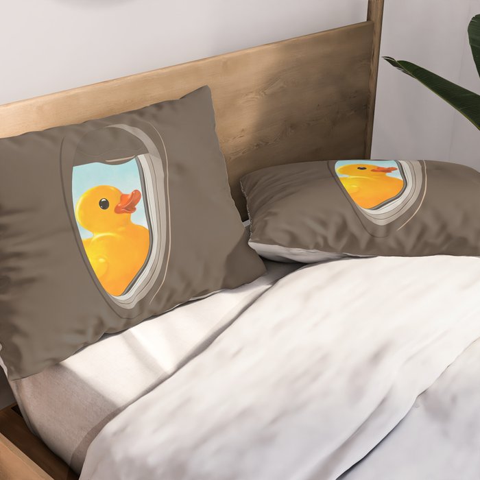 Hello! Yellow Duck Pillow Sham Gallery Image 2