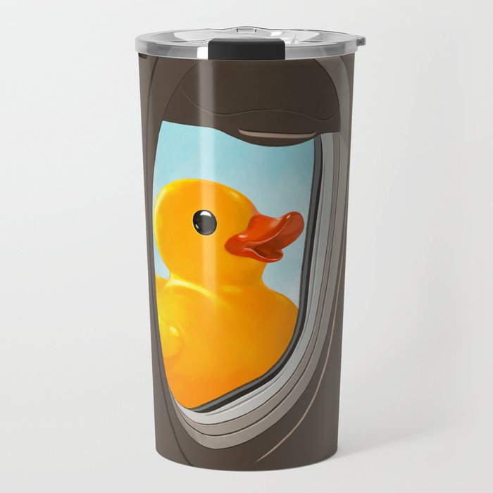 Hello! Yellow Duck Travel Mug Gallery Image 1