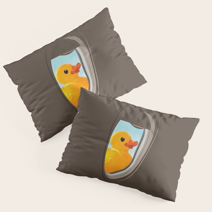 Hello! Yellow Duck Pillow Sham Gallery Image 1