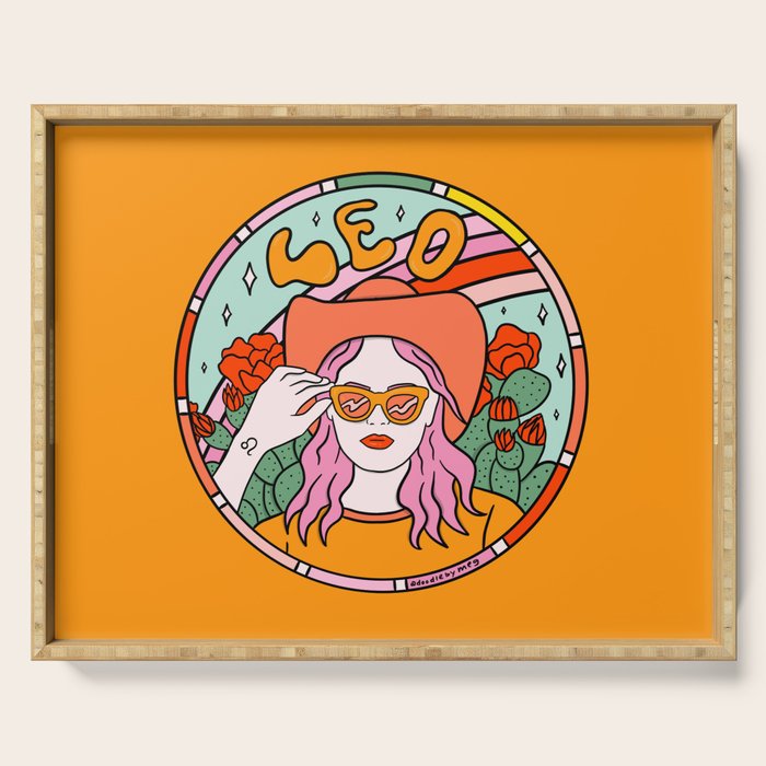 Leo Cowgirl Serving Tray Gallery Image 1