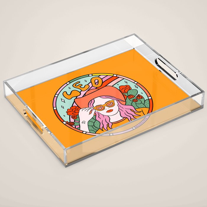 Leo Cowgirl Acrylic Tray Gallery Image 1