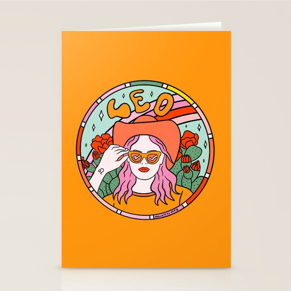 Leo Cowgirl Stationery Card Gallery Image 2