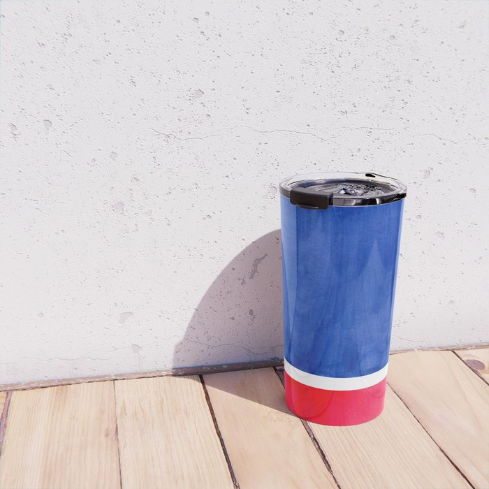 Rothko Abstract Mid Century Modern Minimalist Colorful Simple Nautical Red Blue Travel Mug Gallery Image 4