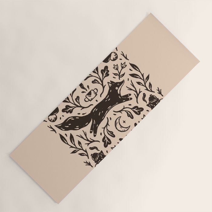 Cozy Night Fox Yoga Mat Gallery Image 1
