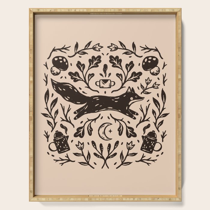 Cozy Night Fox Serving Tray Gallery Image 1