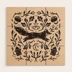 Cozy Night Fox Wood Wall Art Gallery Image 1