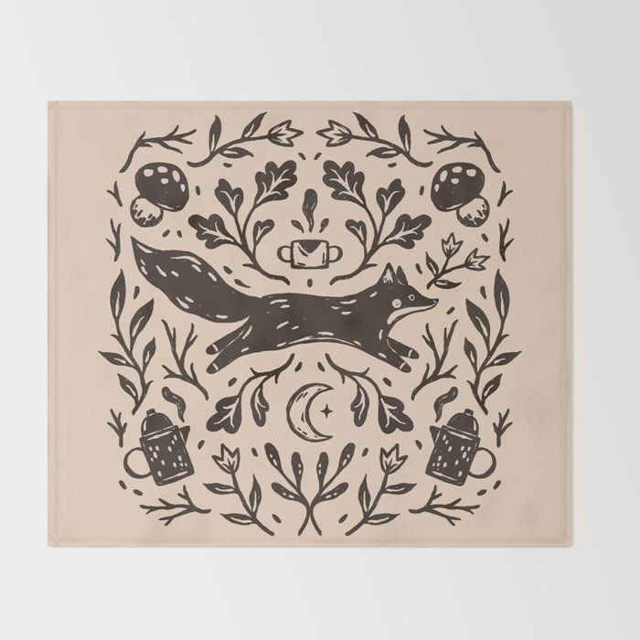 Cozy Night Fox Throw Blanket Gallery Image 2