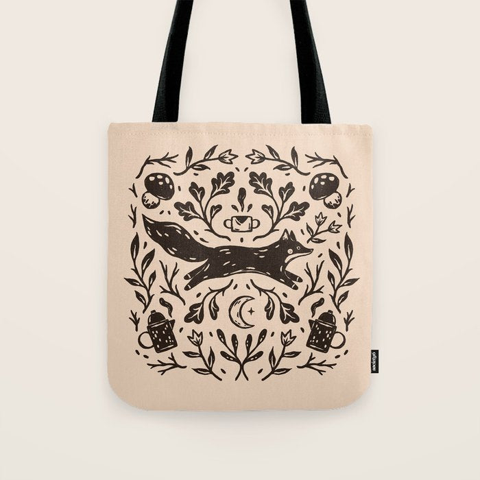 Cozy Night Fox Tote Bag Gallery Image 1