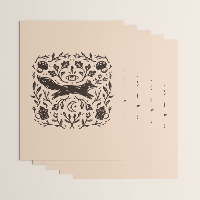 Cozy Night Fox Wrapping Paper Gallery Image 3