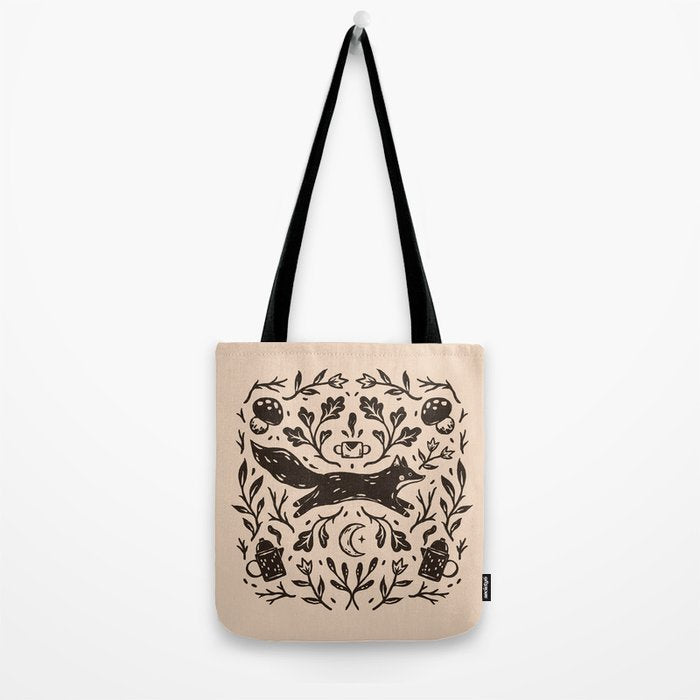 Cozy Night Fox Tote Bag Gallery Image 2
