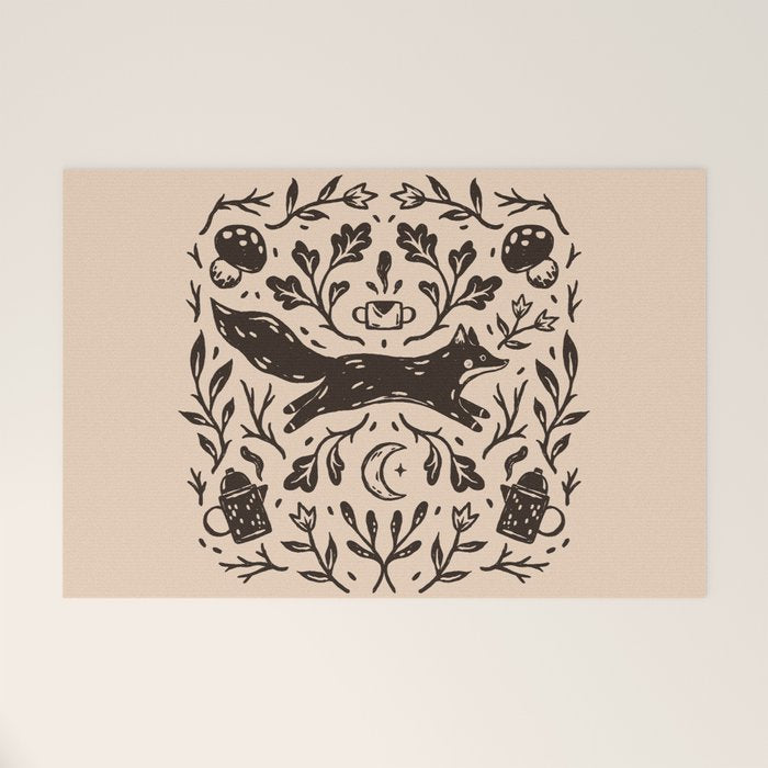 Cozy Night Fox Welcome Mat Gallery Image 1