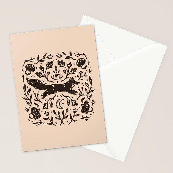 Cozy Night Fox Stationery Card Gallery Image 2