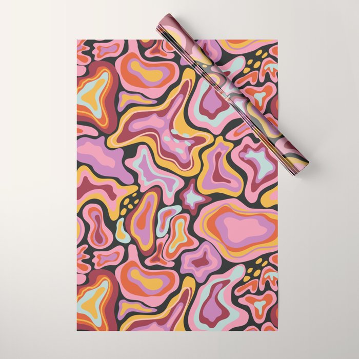 Splish splash pink Wrapping Paper Gallery Image 1