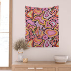 Splish splash pink Wall Tapestry Gallery Image 2