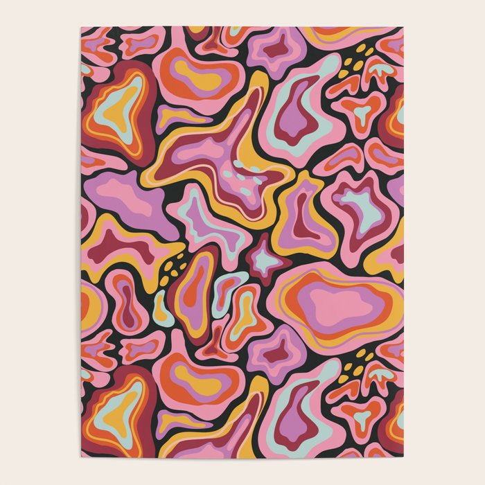 Splish splash pink Poster Gallery Image 1