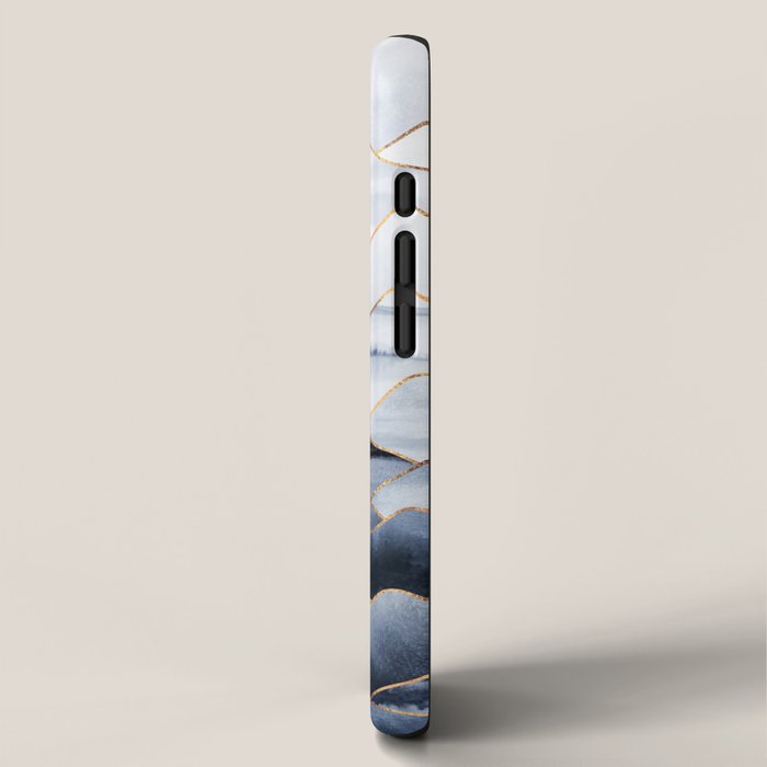 Mountains 2 - Gold Colored Lines iPhone Case Gallery Image 2