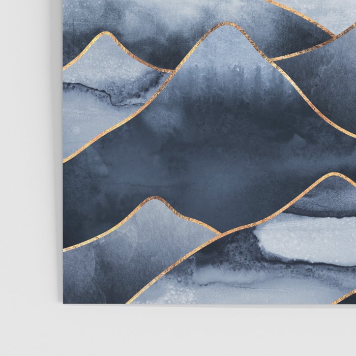 Mountains 2 - Gold Colored Lines Poster Gallery Image 3