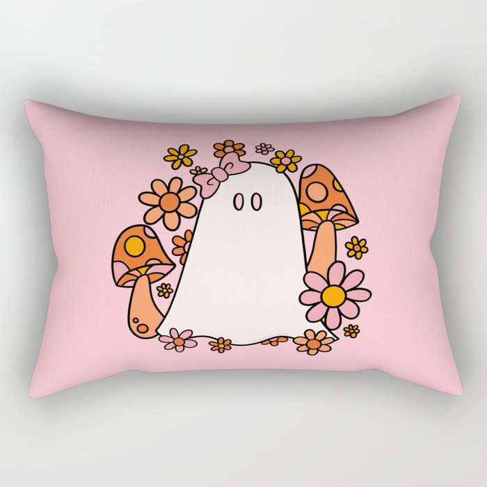 Bow Ghost Rectangular Pillow Gallery Image 1