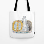 Oiled sardine Cats Tote Bag Gallery Image 1
