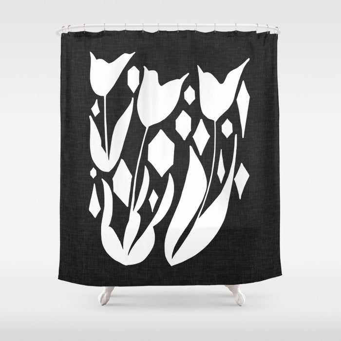 Diamond Tulips ii Shower Curtain Gallery Image 1