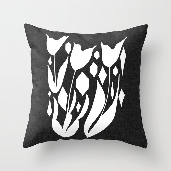 Diamond Tulips ii Throw Pillow Gallery Image 1