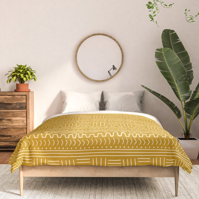 Mud Cloth on Mustard Comforter Gallery Image 3