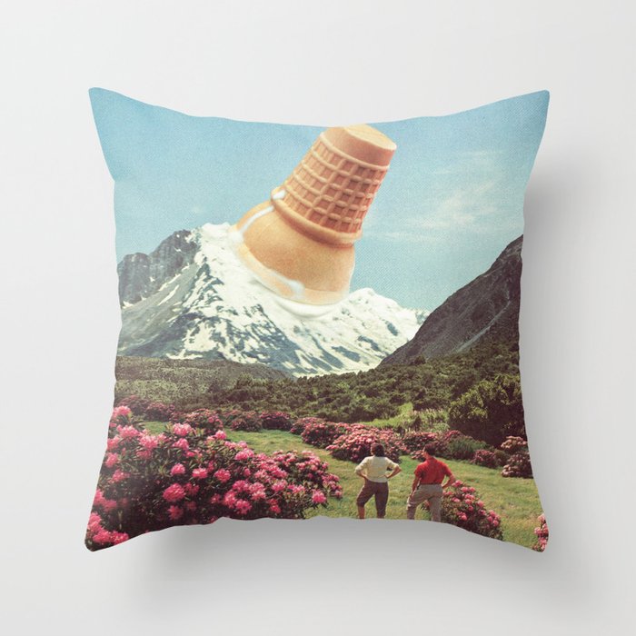 Ice Cream Peak - Mountain Meltdown Throw Pillow Gallery Image 6