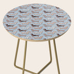 Origami Dachshunds sausage dogs // pale blue background Side Table Gallery Image 2