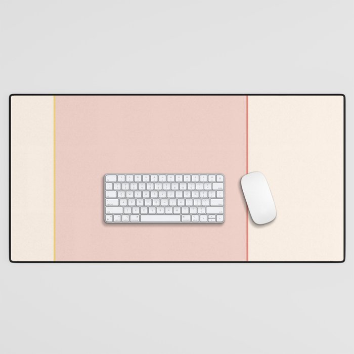 Subtle Spring Color Block - Soft Pink Desk Mat Gallery Image 1
