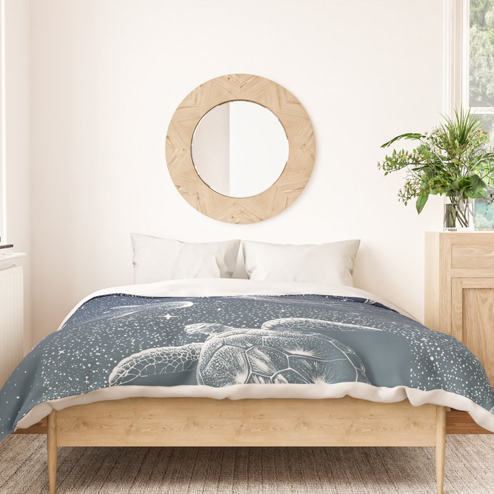 Cosmic Ocean  COLOR GRAD -  turquoise Duvet Cover Gallery Image 3