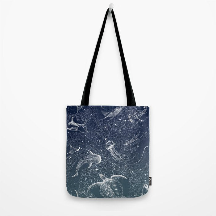 Cosmic Ocean  COLOR GRAD -  turquoise Tote Bag Gallery Image 2