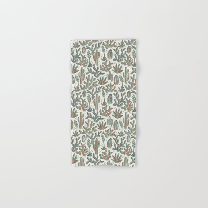 Cactus Desert - sage and copper Bath Towel Gallery Image 1