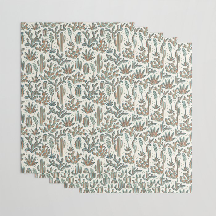 Cactus Desert - sage and copper Wrapping Paper Gallery Image 3