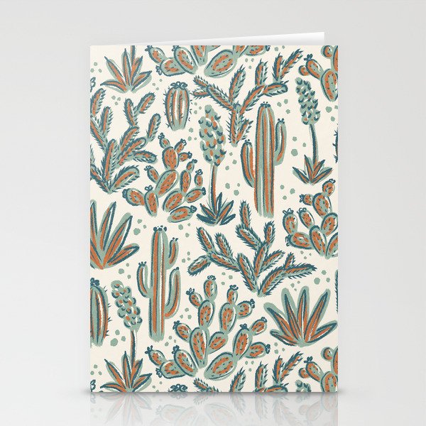 Cactus Desert - sage and copper Stationery Card Gallery Image 2