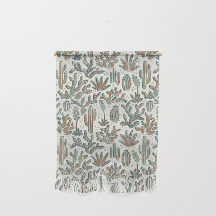 Cactus Desert - sage and copper Wall Hanging Gallery Image 1
