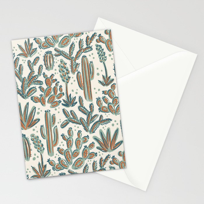 Cactus Desert - sage and copper Stationery Card Gallery Image 2