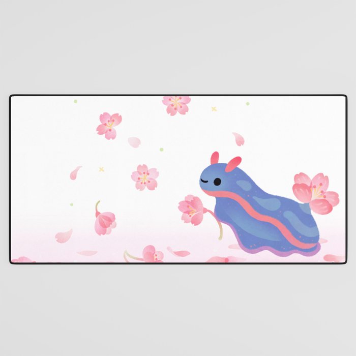 Cherry blossom slug Desk Mat Gallery Image 3