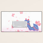 Cherry blossom slug Desk Mat Gallery Image 1