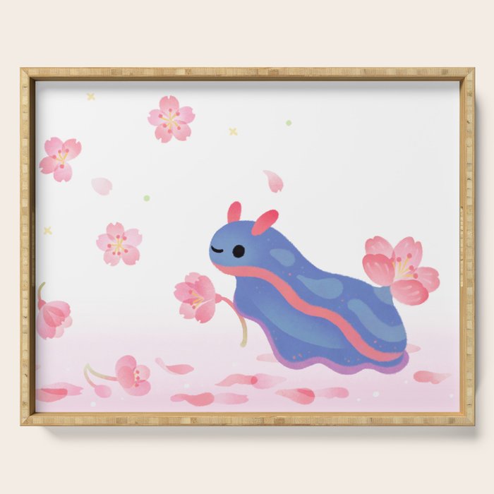 Cherry blossom slug Serving Tray Gallery Image 1