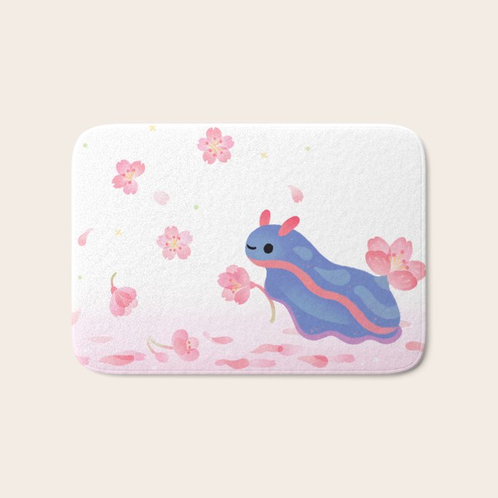 Cherry blossom slug Bath Mat Gallery Image 1